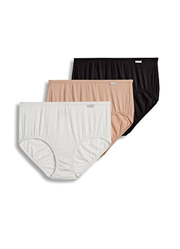 Jockey Women's Underwear Supersoft Brief - 3 Pack - color: Black/Light/Ivory, size: 6