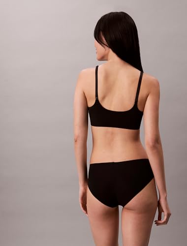 Calvin Klein Women's Invisibles Comfort Lightly Lined Seamless Wireless Triangle Bralette Bra - color: Black, size: Medium