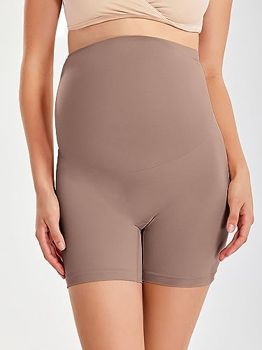 Gratlin Women's Maternity Shapewear Shorts - color: Brown Purple, size: XX-Small