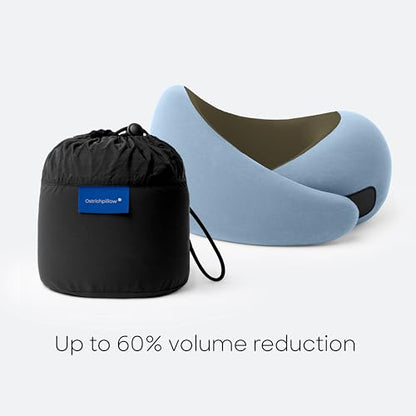 Ostrichpillow GO Travel Pillow, 360° Memory Foam Support, Soft & Washable - color: Meadow