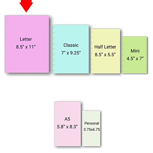 Classroom Checklist Refills for 11-Disc Letter Size Planners, FeroniArt Teacher Planner Inserts Compatible with Happy Planner ARC and TUL