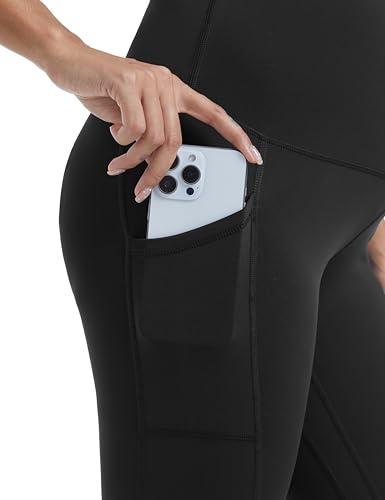 Women's Fleece Lined Maternity Leggings - color: Black, size: Small