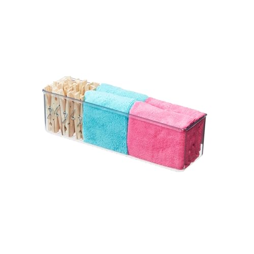 iDesign Magnetic Medium Clear Plastic Organizer Bins - size: Medium, style: Pack of 1