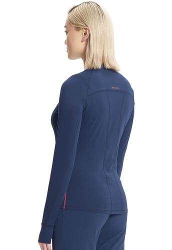Cherokee Infinity Long Sleeve Underscrubs for Women Round Neck Top - color: Navy, size: Small