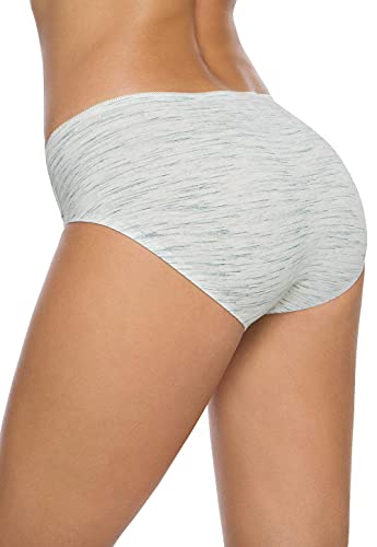 Wealurre Cotton Bikini Women's Breathable Panties Seamless Comfort Underwear - color: Stripe 2, size: X-Large