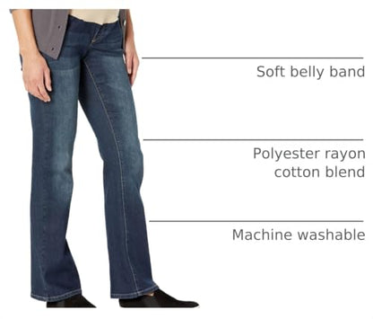 Three Seasons Maternity Women's Maternity Bootcut Denim with Neutral Belly Band - size: X-Large