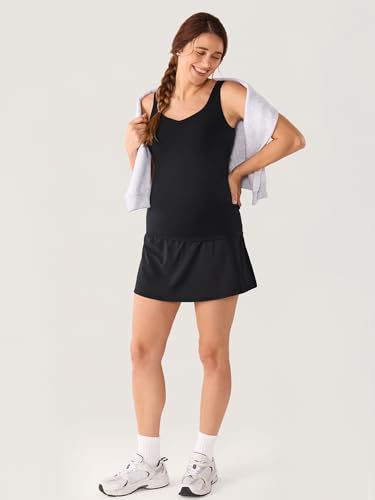 MOMANDA A Line Maternity Tennis Skirts - color: Black, size: Large