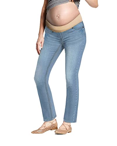 Hybrid & Company Women's Maternity Stretch Jeans - color: Light Blue2, size: 2X