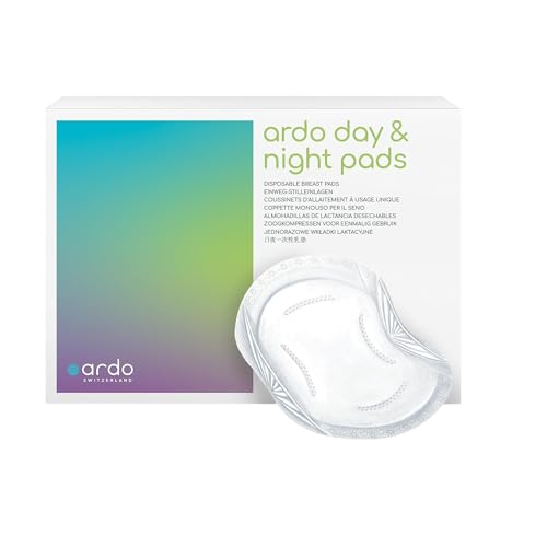 Ardo Day & Night Pads for Breastfeeding, Ultra Absorbent, Help Prevent Leakage (60 Disposable Nursing Pads, Individually Wrapped)