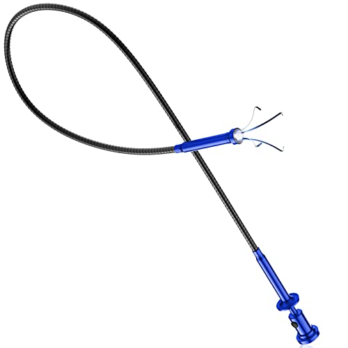 Housolution 28.34in Grabber Tool Magnetic, Bendable with LED Lights, Blue - color: Blue