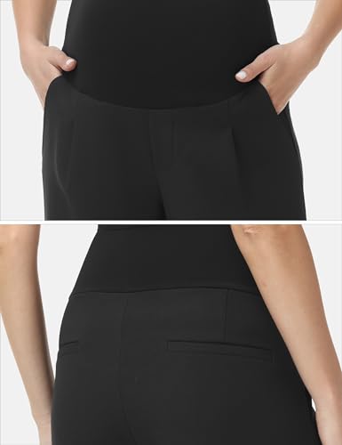V VOCNI Women's Maternity Work Pants Wide Leg - color: Black, size: Medium