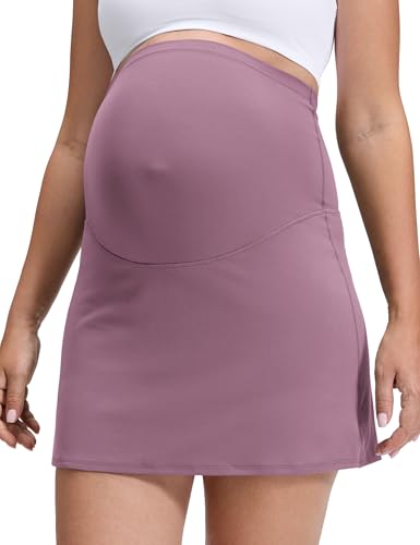 CRZ YOGA Maternity A Line Golf Skirts - color: Light Lavender, size: X-Large