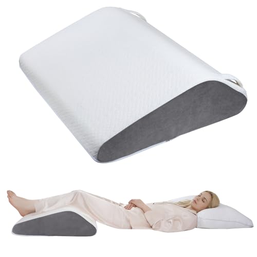 Vekkia Knee Wedge Pillow for Back Sleeping, 7" Leg Pillow with Dual Handles - size: Knee Wedge Pillow-1PCS
