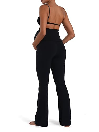 Sunvalix Maternity Flare Leggings for Women, Over Belly Yoga Pants - size: Medium