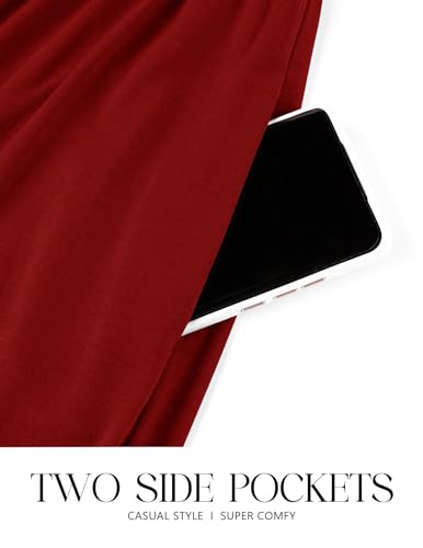 CzzzyL Womens Flutter Sleeve Nursing Dress for Breastfeeding with Pockets - color: Red-09, size: Medium