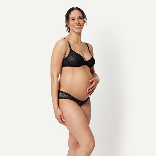 Amazon Essentials Women's Maternity Under Bump All over Stretch Lace Brief, Pack of 6 - color: Black, size: X-Large