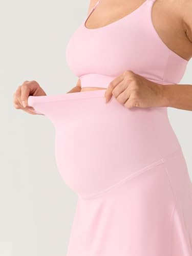 MOMANDA A Line Maternity Tennis Skirts - color: Sweet Pink, size: Medium