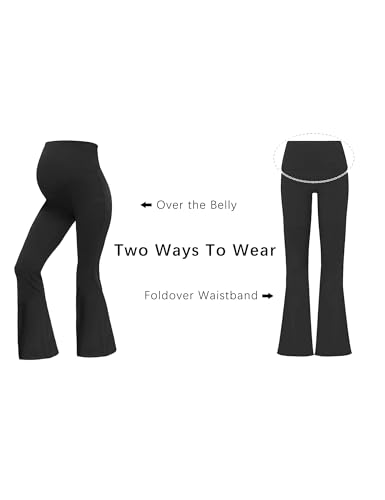 Peauty Buttery Soft Maternity Flare Leggings - size: Medium