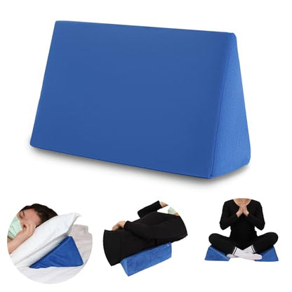 Small Wedge Pillow, Wedge Pillow for Bed Sores, Positioning Pillow - color: 1 Unit, Blue