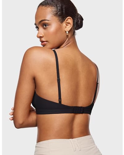INLYRIC Women's Triangle Bralette Unlined - color: Black, size: Small