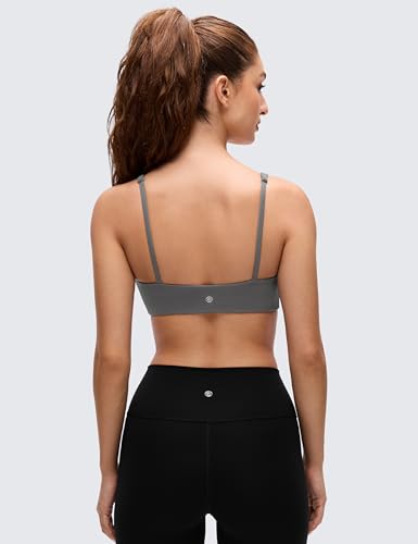 CRZ YOGA Butterluxe Square Neck Sports Bras - color: Ash Grey, size: X-Small