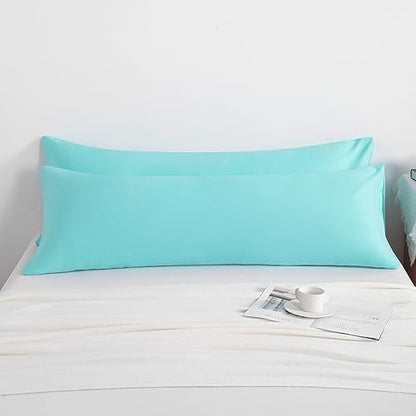 NTBAY Body Microfiber Pillowcases, Set of 2, Aqua - color: Aqua, size: Body (20"x54")