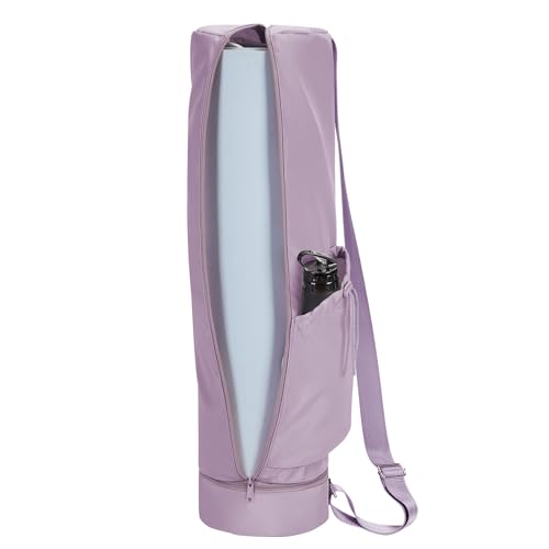 sportsnew Yoga Mat Carrier Bag for Women, Full-Zip Lightweight Pilates Bag - color: Purple, size: Medium pocket