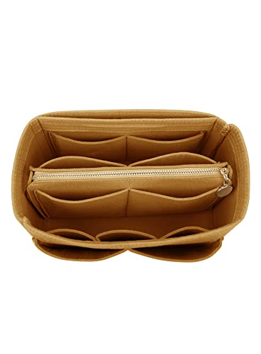 LEXSION Felt Purse Organizer Insert, Tote Bag Shaper Dividers with 5 Sizes - color: Brown, size: Medium