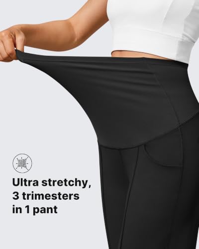 G4Free EverGoing Maternity Dress Pants Pregnancy Slacks - color: Black, size: Small