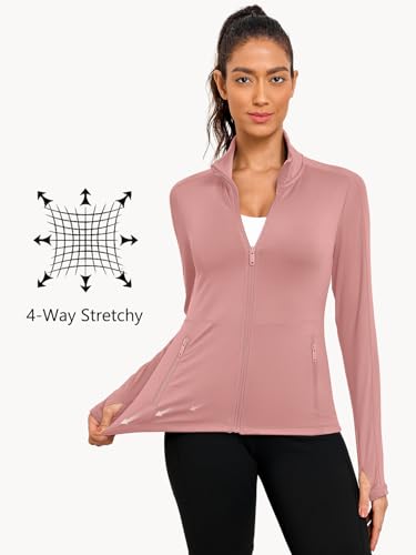 VUTRU Women's Workout Yoga Jacket Full Zip Running Athletic Track Jacket - color: A-pink, size: X-Small