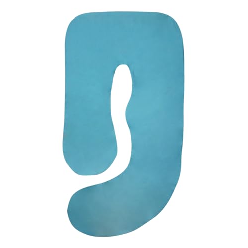 Pregnancy Pillow Cover (ONLY Pillowcase) - G Shaped Pillow Case - Maternity Body Pillow Cover - Removable Soft Cotton Cover (Blue) - color: Blue