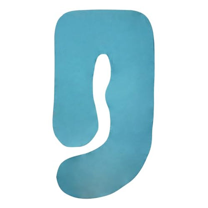 Pregnancy Pillow Cover (ONLY Pillowcase) - G Shaped Pillow Case - Maternity Body Pillow Cover - Removable Soft Cotton Cover (Blue) - color: Blue