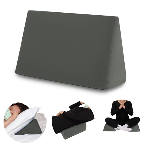Small Wedge Pillow, Wedge Pillow for Bed Sores, Positioning Wedge - color: 1 Unit, Dark Grey