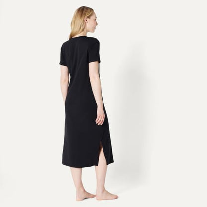 Amazon Essentials Women's Soft Cotton Modal Blend Short Sleeve Sleep Nightgown - color: Black, size: XX-Large