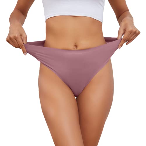 No Show High Rise Bikini Panties Women's Seamless Underwear Pack - color: Mix3-5pack, size: Medium
