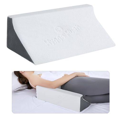 Body Wedge Pillow for Side Sleepers, Positioning Support - color: Gray White