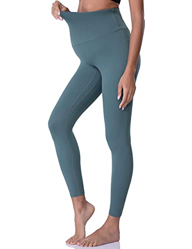 POSHDIVAH Maternity Leggings for Women Pregnancy Yoga Pants - color: Blue, size: Medium