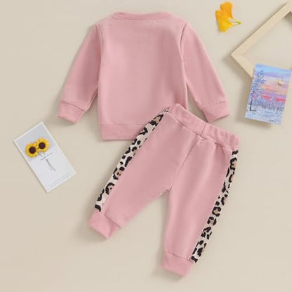 Kupretty Baby Girl Clothes Mama's Mini Sweatshirt Pants Set - color: Pink, size: 18-24 Months