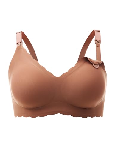 Nursing Bras for Breastfeeding Comfort Maternity Bras for Pregnancy Seamless Bralettes with Extra Extender - size: Medium