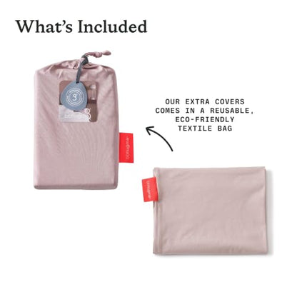 bbhugme Pregnancy Pillow Cover, Dusty Pink - color: Dusty Pink