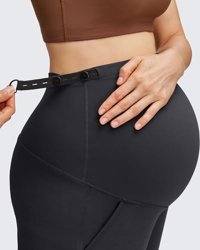 G4Free Smoofit Modal Soft Maternity Joggers Pregnancy Casual Sweatpants - color: Black, size: Medium