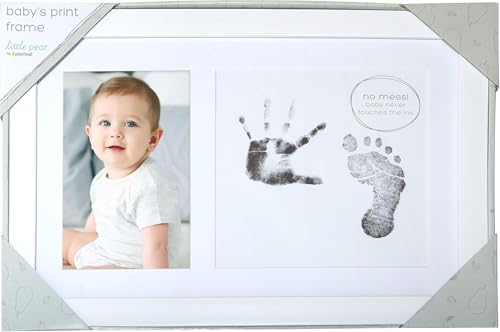 Little Pear Baby Print and Photo Keepsake Frame - color: White Babyprint Frame