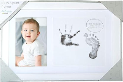 Little Pear Baby Print and Photo Keepsake Frame - color: White Babyprint Frame