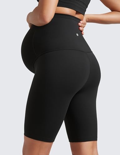 CRZ YOGA Maternity Biker Shorts 8" - color: Black, size: X-Small