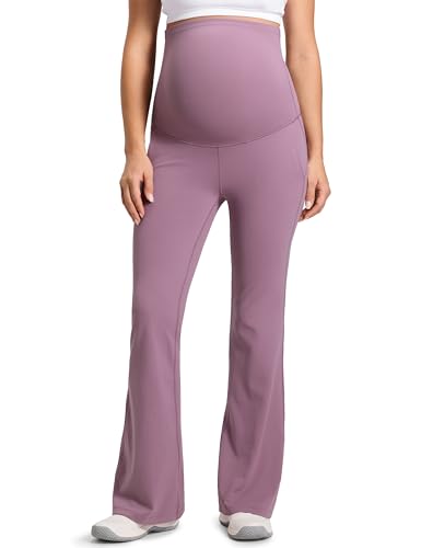CRZ YOGA Maternity Flare Legging Pocket 29''/31''/33'' - color: Light Lavender, size: X-Small