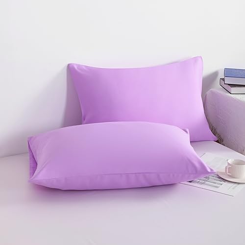 NTBAY Microfiber King Pillowcases, 2 Pack, 20 x 36, Light Purple - color: Light Purple, size: Standard King (20" x 36")