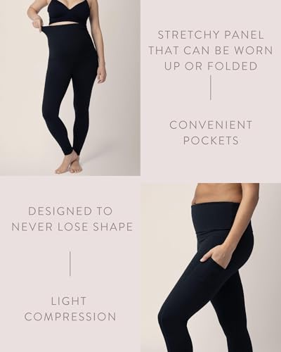 Kindred Bravely Louisa Maternity Leggings with Pockets Pregnancy Postpartum - color: Black, size: X-Large