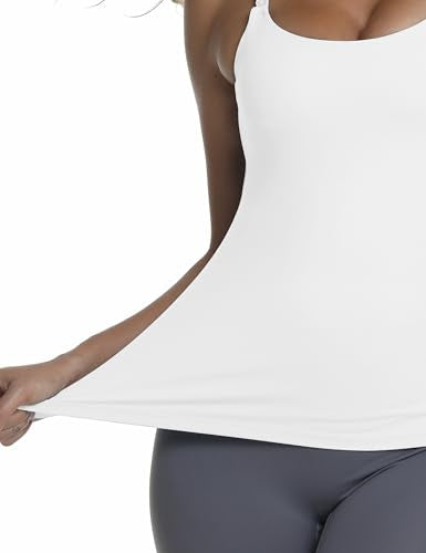 Nursing Tank Top Breastfeeding U Neck Maternity Tops - color: White, size: Medium