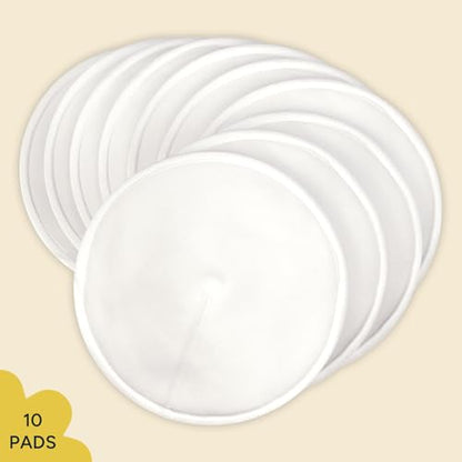 Nintara Baby Reusable Nursing Pads – Pack of 10 with Laundry Bag - size: Pack of 10