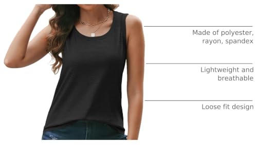 AUTOMET Women's Square Neck Tank Top - color: Black, size: 3X-Large